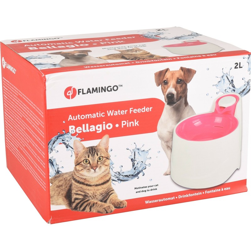 Flamingo činija za vodu Fontana Bellagio Roze