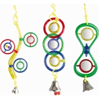 Flamingo Igračka za ptice Ogledala sa zvoncem, više oblika