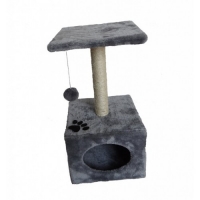 Grebalica za mačke kućica sa postoljem 30x30x55 cm