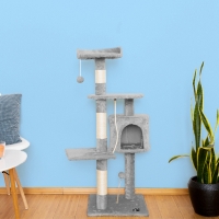 Grebalica za mačke sa tri postolja i kucicom 40x40x112 cm