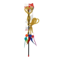Natura Three Armed Feather Ball Cat Fishing Rod Toy 45 cm