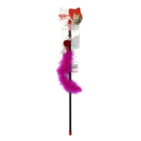 Natura Long Plush Hairy Cat Fishing Rod Toy 45 cm
