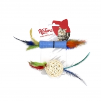 Natura Plastic and Bamboo Ball Double Teeth Scratching Cat Toy