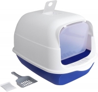 Toalet za mačke Enclosed Cat Box Awhao Plavi 50x35x35 cm