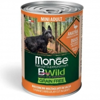 Monge BWild Grain Free Mini konzerva pse Pačetina 400 g