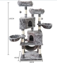 Grebalica za mačke Jumbo sa dve kućice 60x45x145 cm